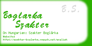 boglarka szakter business card
