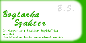 boglarka szakter business card